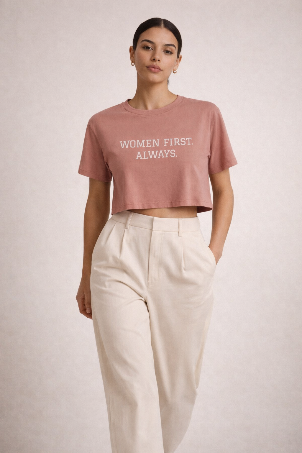 Women First Always Crop Tee