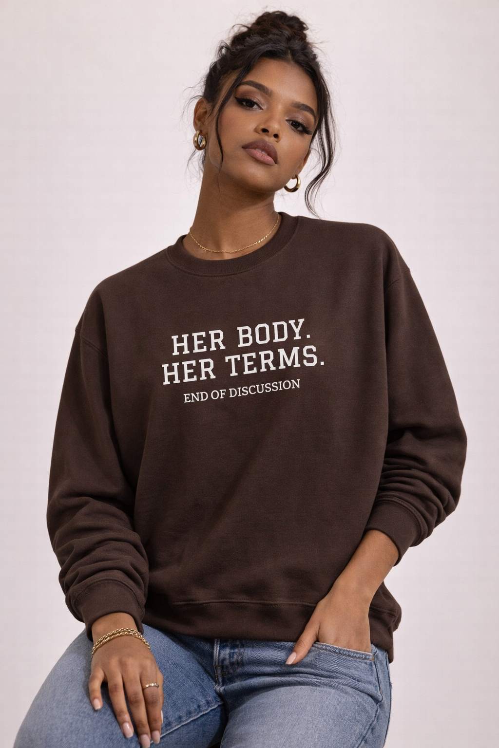 Her Body Her Terms Crewneck Sweatshirt