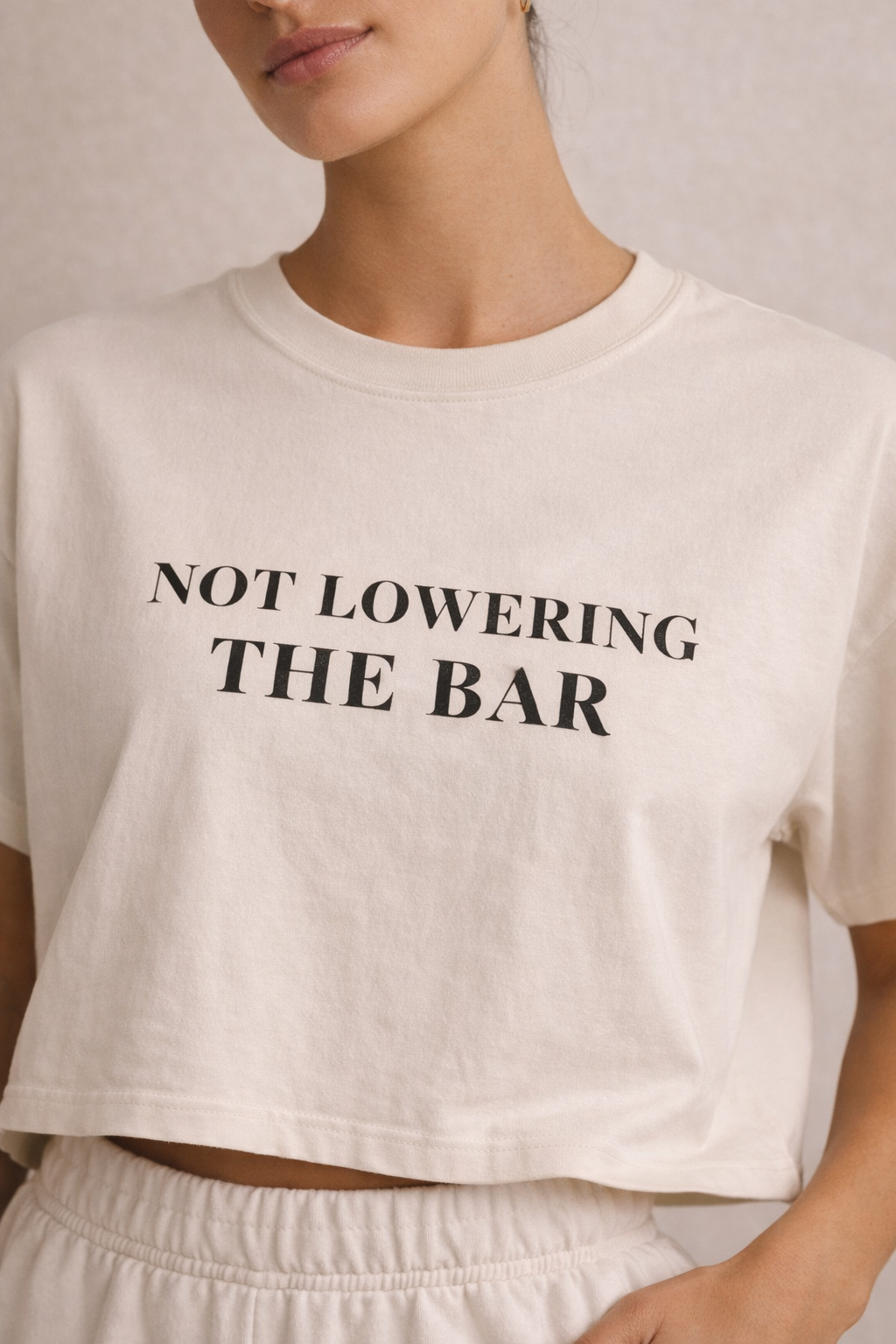 Not Lowering the Bar Crop Tee